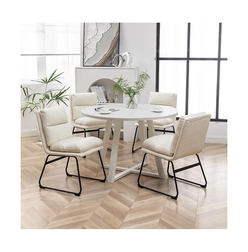 Roundhill Furniture Innes 5-Pc Round Dining Set