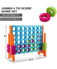 Akiudex Jumbo 4-to-Score Connect Game Set for Kids and Adults