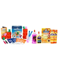 Elmer's Diy Slime & Squishy Toy Bundle: Squishies Minis Zoo Characters & Butter Slime Kit with Glow-in-the-Dark and Glitter Glue – Fun Arts & C
