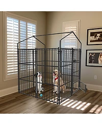 Bingopaw Waterproof Dog Kennel Outdoor Dog Playpen Enclosure with Roof,50x47.2x64.9''