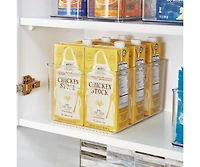 iDesign Pantry Storage Bin with Handles, Set of 4, Clear, Made in Usa