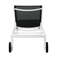 Meridian Furniture Nizuc Mesh Water Resistant Fabric Outdoor Patio Chaise Lounge Chair