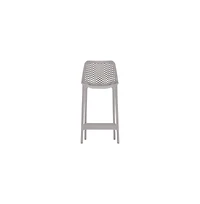 Meridian Furniture Mykonos Grey Outdoor Patio Stool, Set of 4