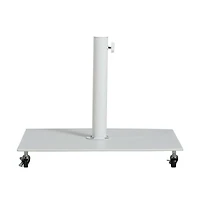Meridian Furniture Belize Matte White Steel Patio Umbrella Base