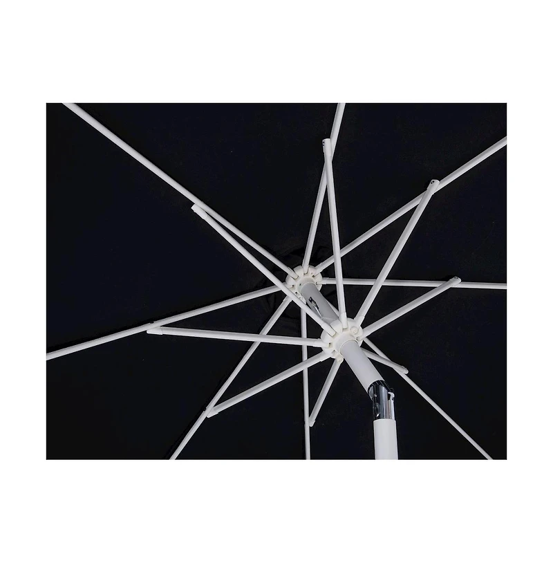 Meridian Furniture Amalfi Black With Cream Piping Fabric Patio Umbrellas