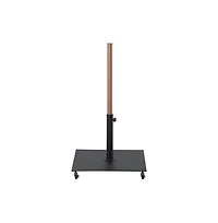 Meridian Furniture Amalfi Navy With Cream Piping / Matte Metal Patio Umbrella with Base Sets