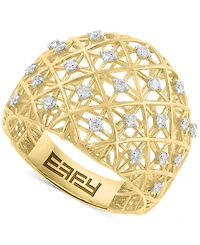 Effy Diamond Lattice Openwork Statement Ring (1/4 ct. t.w.) in 14k Gold