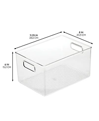 iDesign Pantry Storage Bin with Handles, Set of 2, Clear, Made in Usa