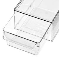 iDesign Stackable Kitchen Storage Drawer - Set of 2 - Clear