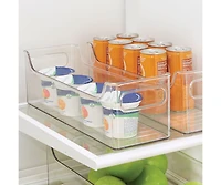 iDesign Stackable Plastic Pantry Bin with Handles, Set of 4, Clear, Made in Usa