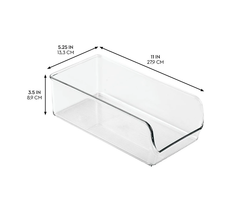 iDesign Pantry Bin for Kitchen Storage - Set of 4 - Clear