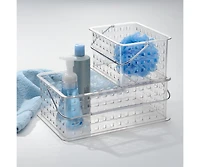 iDesign Large Stackable Shower Caddy Basket, Set of 3, Clear, Made in Usa