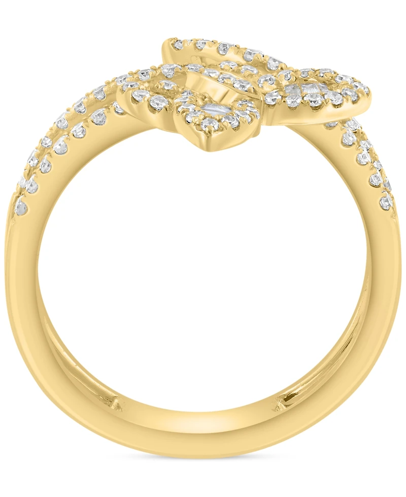 Effy Diamond Round & Baguette Butterfly Wrap Ring (3/8 ct. t.w.) in 14k Gold