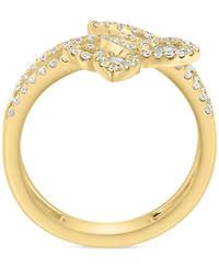 Effy Diamond Round & Baguette Butterfly Wrap Ring (3/8 ct. t.w.) in 14k Gold