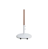 Meridian Furniture Amalfi Navy With Cream Piping / Matte Metal Patio Umbrella with Base Sets
