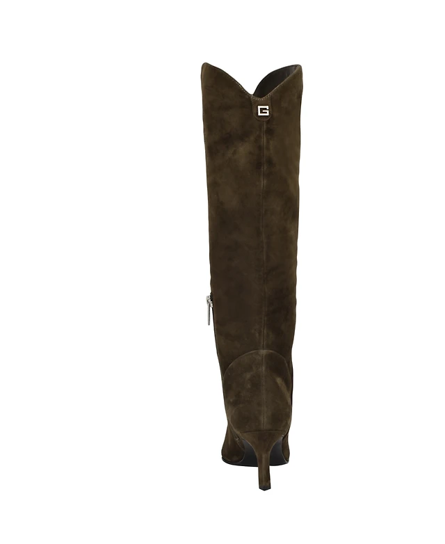 women's geima knee-high foldover slouch tall block heel dress boots GUESS Boot, Black 001, 5.5 decorate your daily times and light up your whole life at our bests Guess Women's Geima Knee-High Foldover