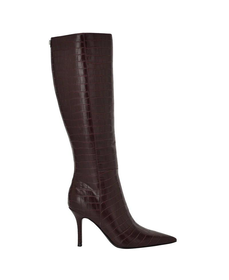 Guess Women's Gressa Wide Calf Tall Pointed Toe Stiletto Boots