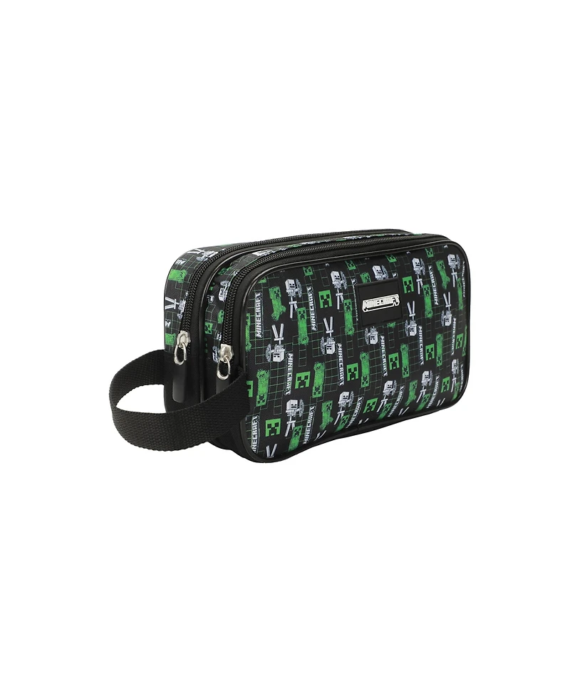 Minecraft Creepers Dual-Compartment Utility Case With Webbing Pull Handle