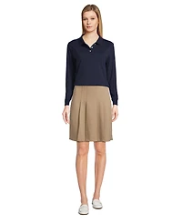 Lands' End Women's Tall Long Sleeve Interlock Polo Shirt