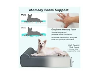Akiudex Orthopedic Dog Bed with Memory Foam and Headrest Pillow
