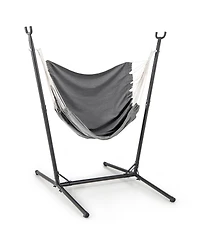 Akiudex Hammock Chair with Stand, 6-Position Adjustable Height and Side Pocket