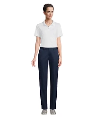 Lands' End Women's Tall Short Sleeve Interlock Polo Shirt