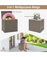Akiudex 30 Gallon Outdoor Storage Deck Box with Handles and Lockable Lid