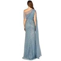 Lara Women's One Shoulder Fitted Gown
