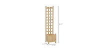 Slickblue Solid Fir Wood Raised Garden Bed Planter Box with Trellis for Vertical Growth