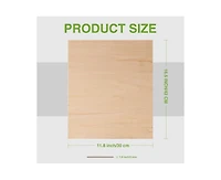 Robotime 3D Puzzles Plywood Sheets for Laser Cutting, Engraving Wood Burning, Thin Unfinished Wood Boards for Craft, Multicolored, 11.81"16.54&#x