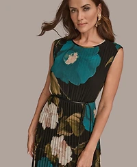 Donna Karan New York Women's Chiffon Floral A-Line Dress