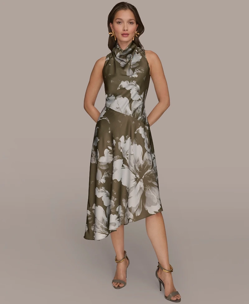 Donna Karan New York Women's Satin High-Low Dress