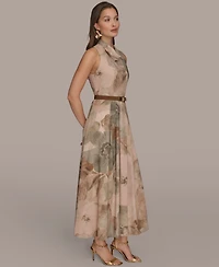 Donna Karan New York Women's Crepe Cowl Neck Dress