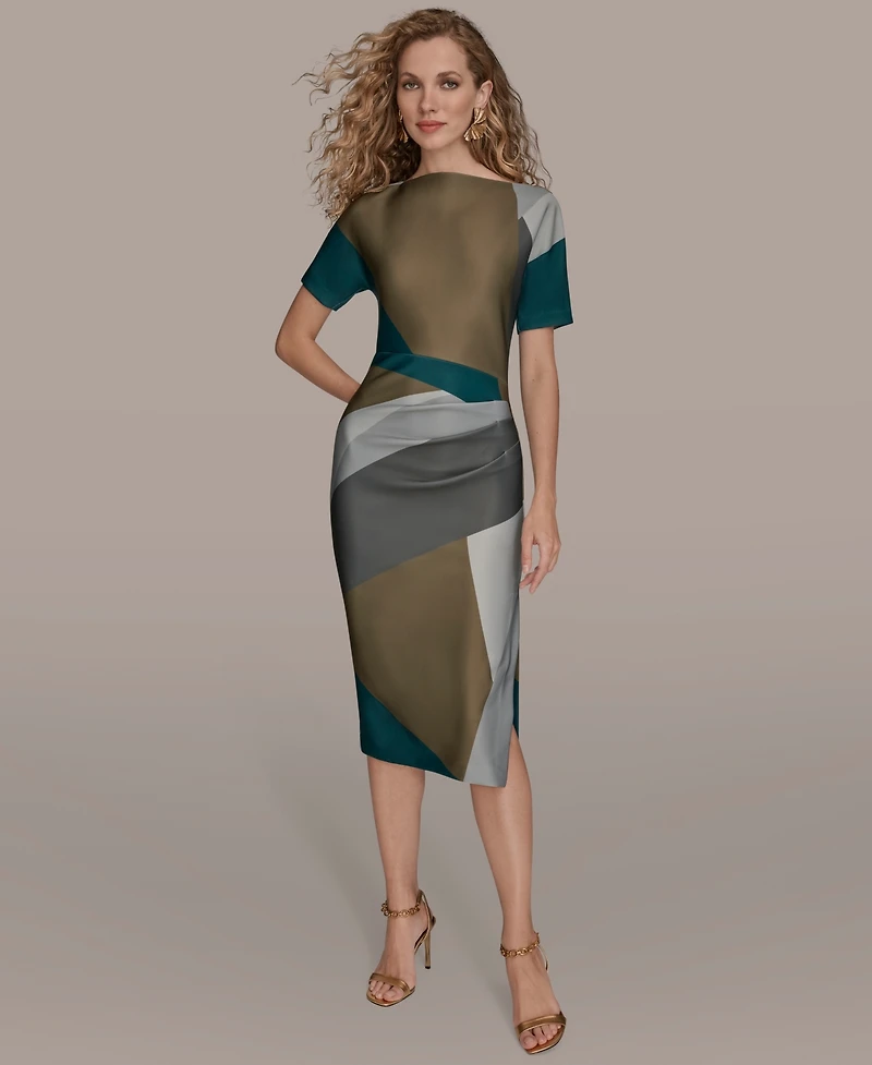 Donna Karan New York Women's Boat Neck Dress