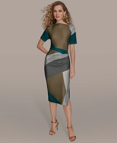 Donna Karan New York Women's Boat Neck Dress