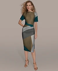 Donna Karan New York Women's Boat Neck Dress