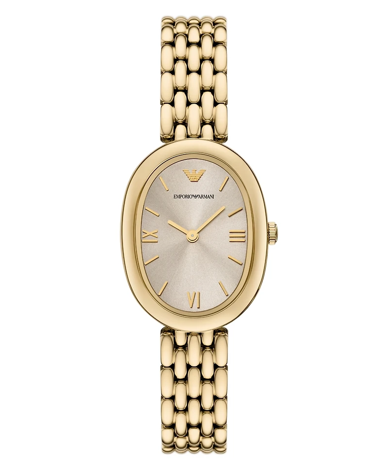 Emporio Armani Women's Gold-Tone Stainless Steel Bracelet Watch 34mm