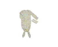 Baby Grey by Everly Girls Long Sleeve Knotted Gown & Hat Set