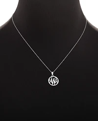 Giani Bernini Cubic Zirconia Pave Monogram W Pendant 18" Necklace in Sterling Silver, Created for Macy's