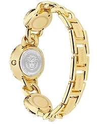 Versace Women's Swiss La Greca Stud Icon Gold Ion Plated Link Bracelet Watch 28mm
