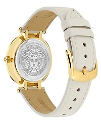 Versace Women's Swiss Antlia White Leather Strap Watch 34mm