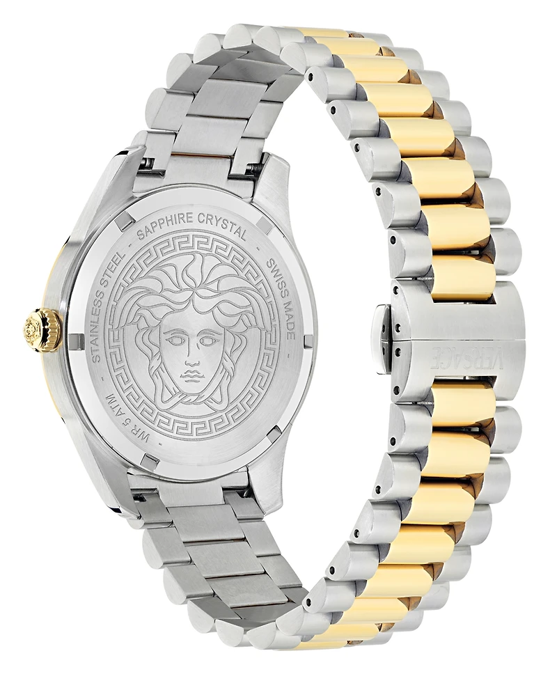 Versace Men's Swiss Apodis Gmt Two-Tone Bracelet Watch 41mm