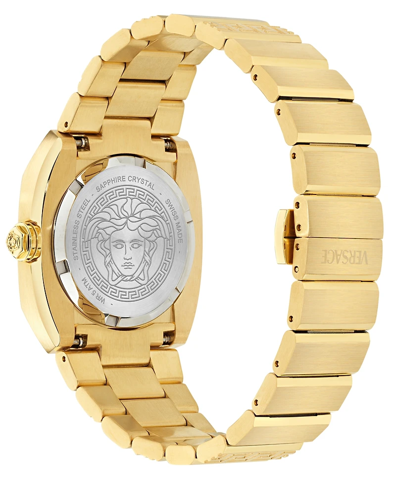 Versace Women's Swiss Medusa Antares Gold Ion Plated Bracelet Watch 35mm