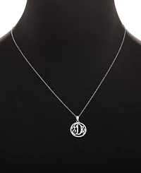 Giani Bernini Cubic Zirconia D Monogram 18" Pendant Necklace in Sterling Silver, Created for Macy's