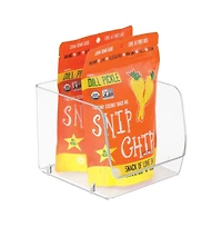 iDesign Stackable Open-Front Storage Bin, Set of 3, Clear, Made in Usa