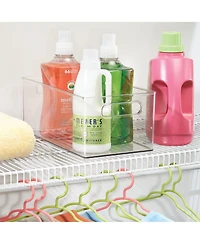 iDesign Plastic Stackable Fridge Bin with Handles, Set of 2, Clear, Made in Usa
