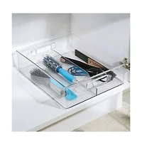iDesign Divided Storage Bin for Fridge or Pantry, Set of 3, Clear, Made in Usa