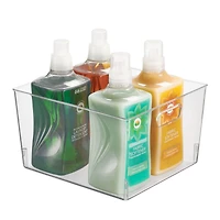 mDesign Plastic Household Cubby Storage Organizer Container Bin - 4 Pack - Clear, Usa Made
