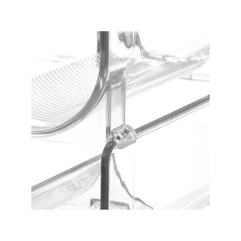 mDesign Plastic Free-Standing Stacking 3 Bottle Wine Storage Rack, Clear, Usa Made - 2 Pack
