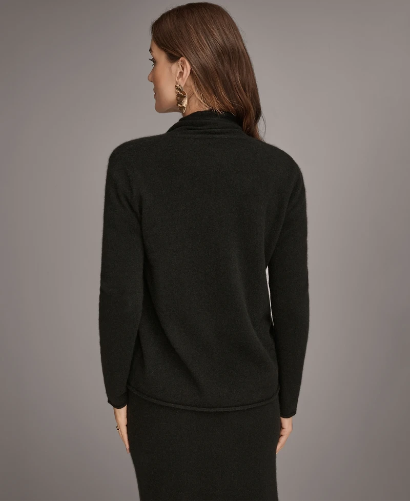 Donna Karan New York Women's Shawl Neck Long Sleeve Cashmere Cardigan